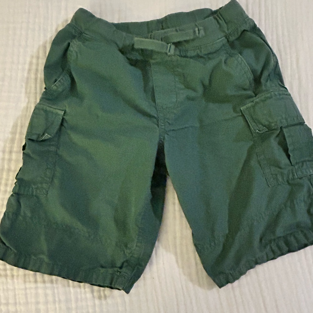 Polo RALPH LAUREN boys  aize 7 Green Ripstop Short with elastic drawstring waist